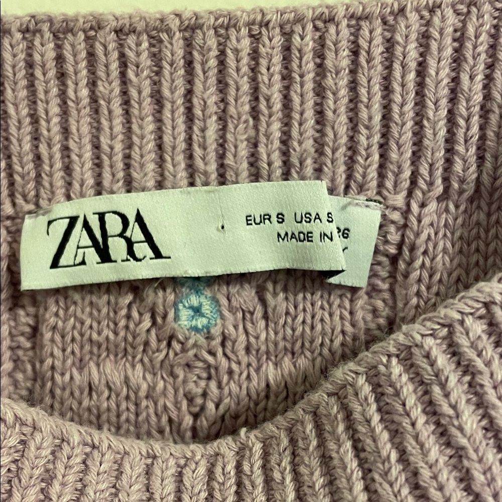 Zara Lavender Knit Top - Picture 2 of 3